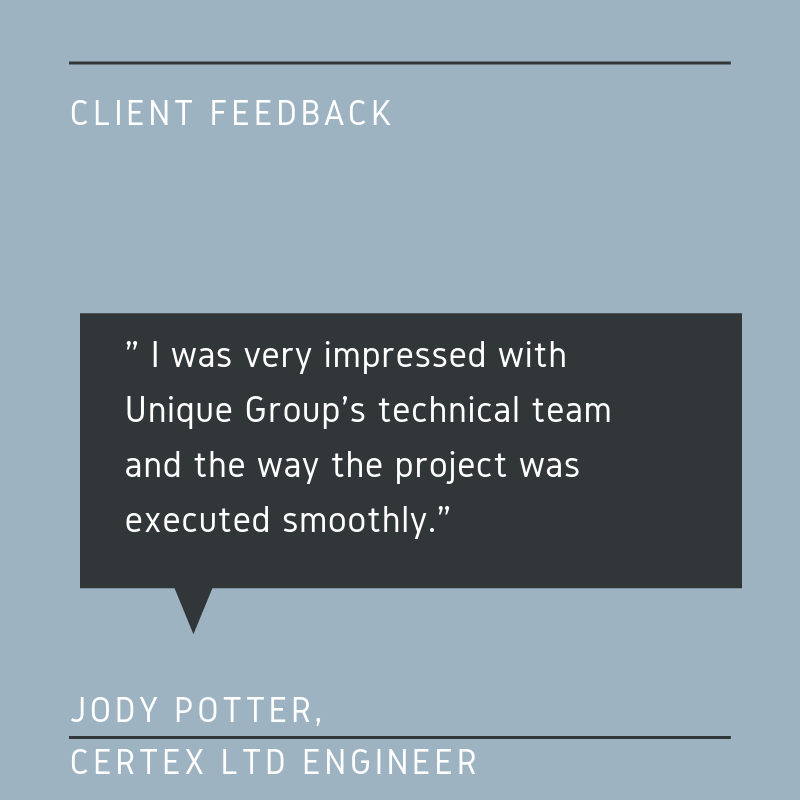 Client Feedback on 200t Proof Load Test