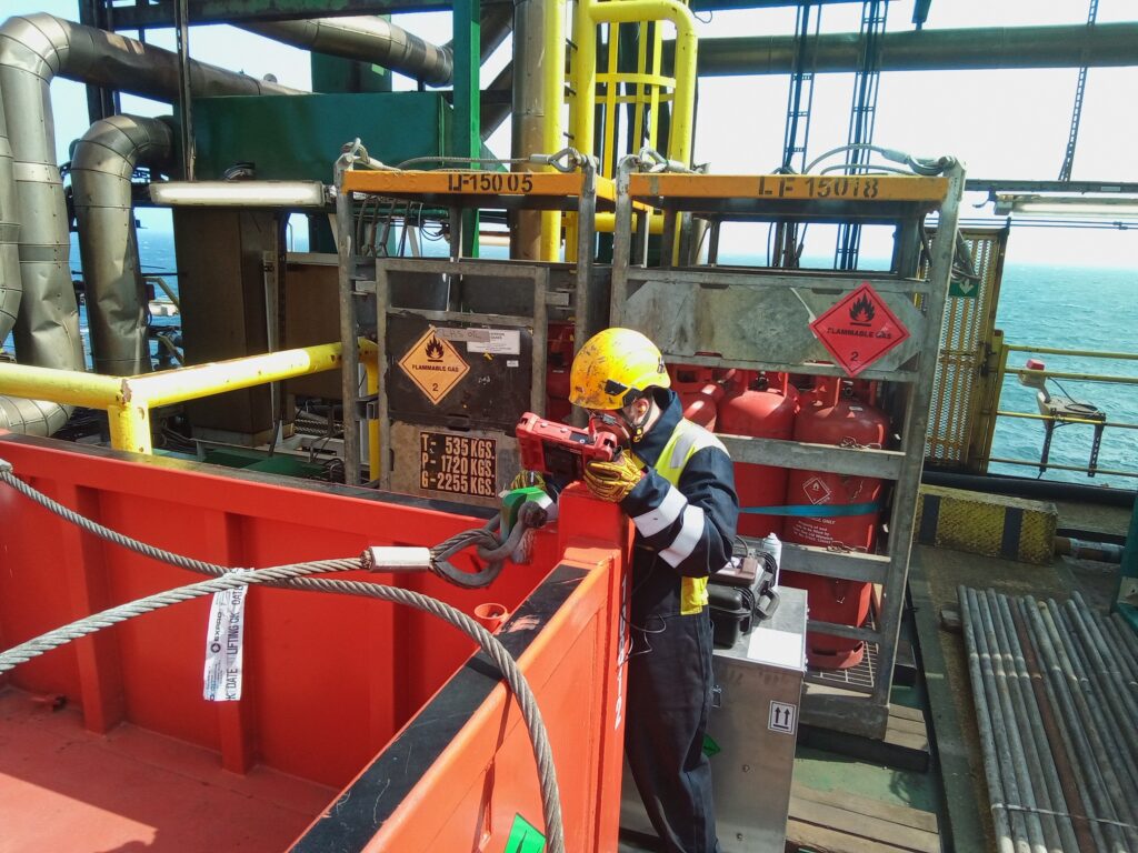 image of man setting up an NDT equipment