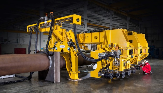 image of a custom Emergency Pipeline Repair System (EPRS) being assembled