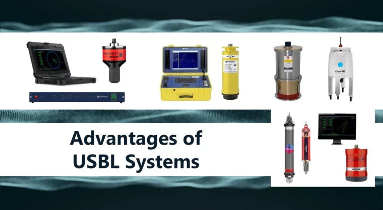 Advantages of USBL systems showing commonly used USBL transceivers, processors, and subsea positioning equipment for ROV and AUV operations