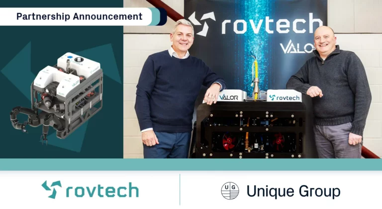 Unique Group and Rovtech Solutions announce partnership for VALOR ROV systems, featuring VALOR ROV equipment and representatives from both companies