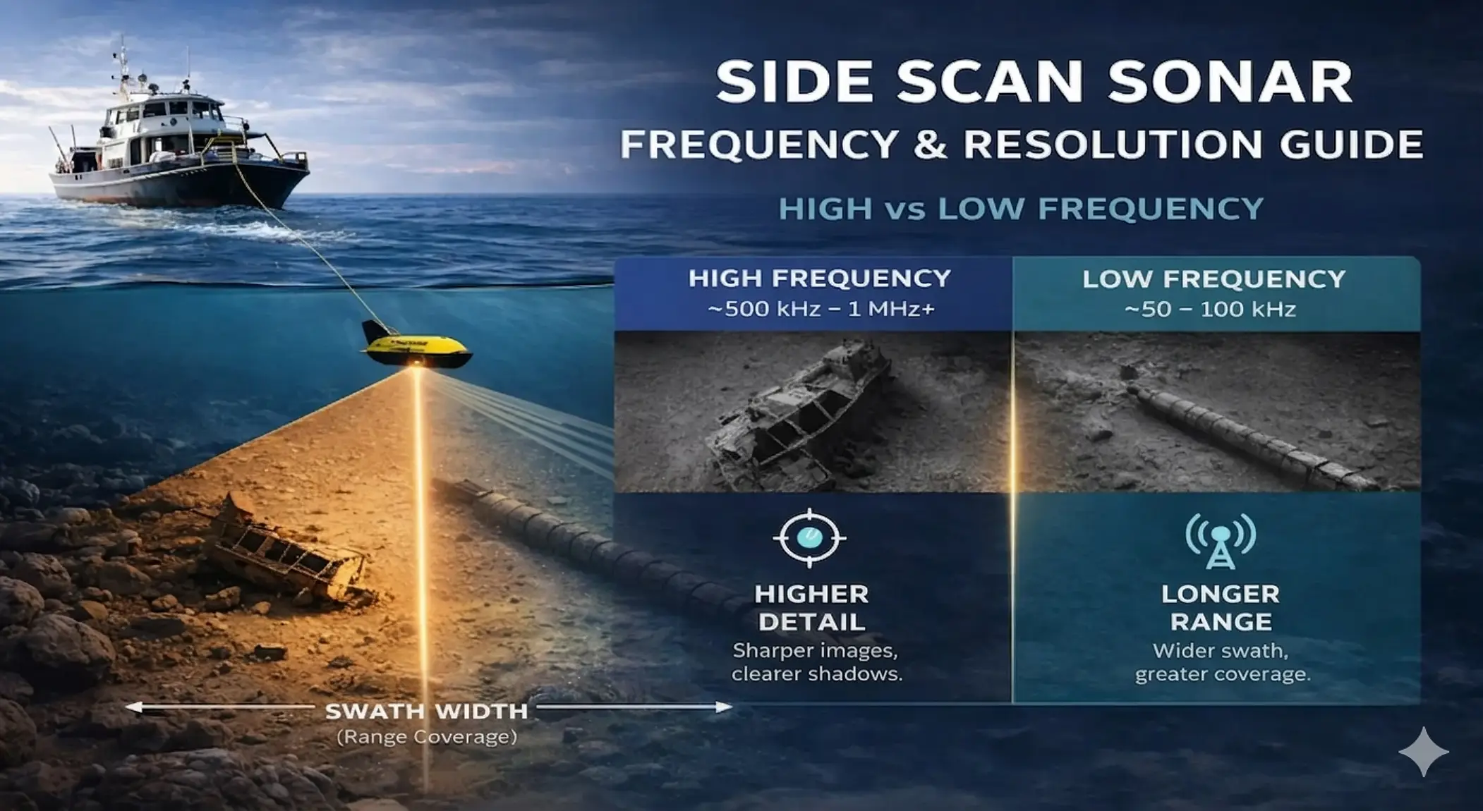 side scan sonar frequency guide