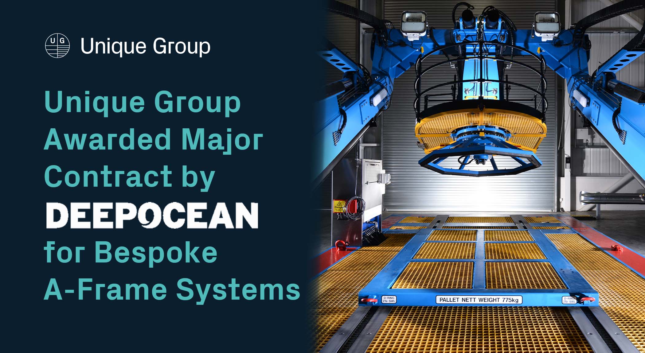 Unique Group A-Frame system for offshore lifting supplied to DeepOcean for subsea operations