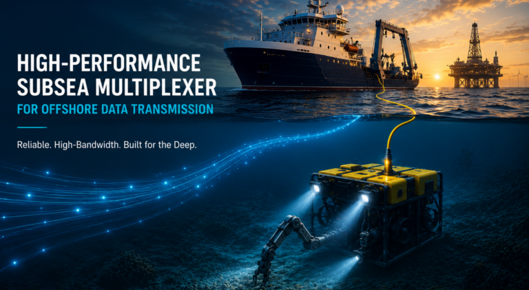 High-performance subsea communication system supporting offshore data transmission between vessel and ROV operations