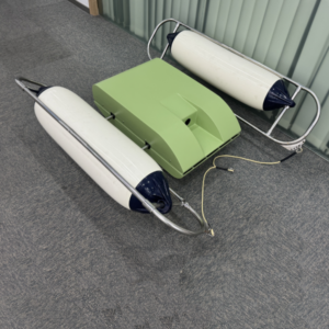 LV100 low voltage boomer marine seismic source with catamaran floats for shallow water survey applications