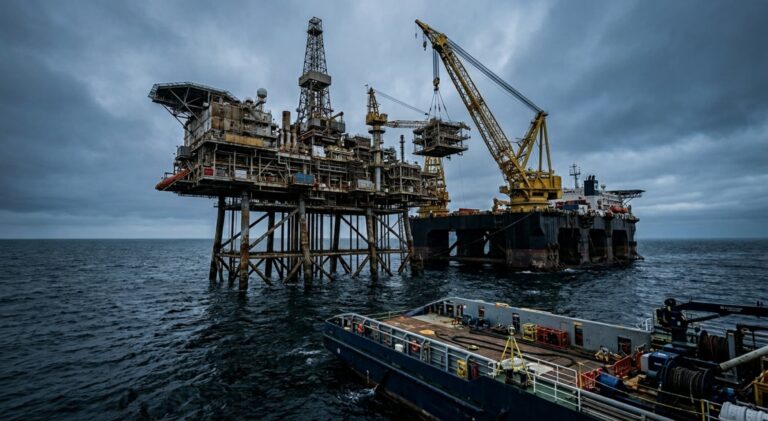 Offshore decommissioning equipment, ROV inspection of subsea structure during decommissioning operations