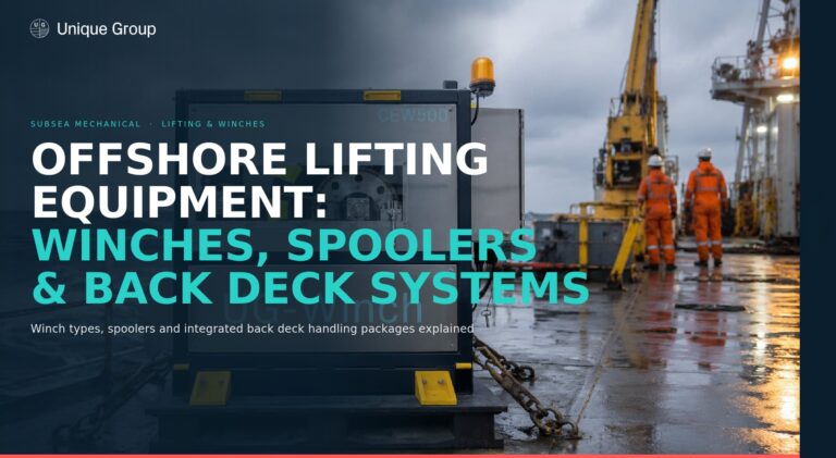 Offshore lifting equipment — winches, spoolers and back deck systems by Unique Group