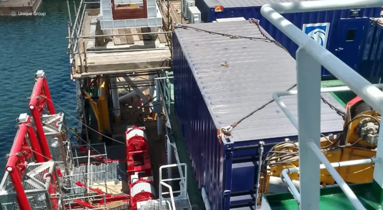 Unique Group ABS-classed air diving system loaded for delivery to a Middle East customer