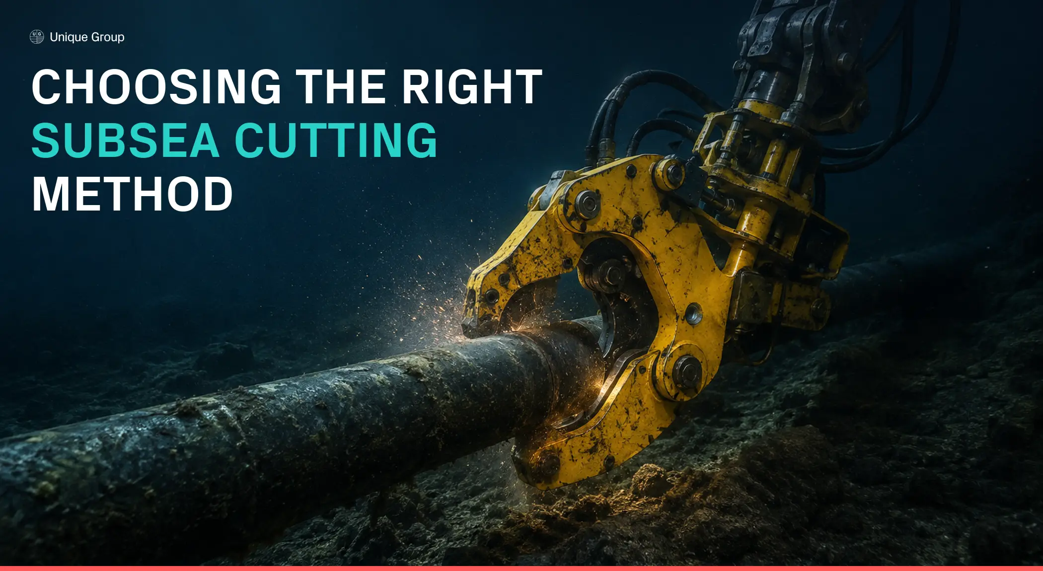 Diamond wire saw and hydraulic shear used for subsea pipeline cutting during offshore decommissioning
