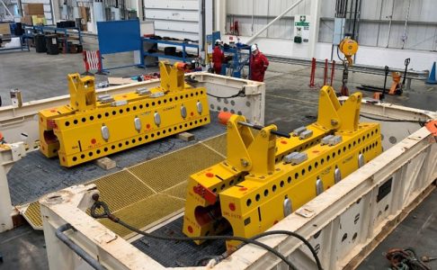Two sets of repair clamps assembled at the Subsea Innovation facility