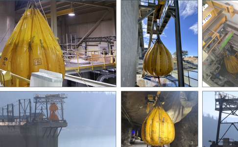 Water Weights crane load testing