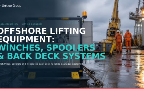 Offshore lifting equipment — winches, spoolers and back deck systems by Unique Group